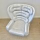 fauteuil Elda vintage de Joe Colombo en cuir blanc