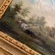 Old oil painting on canvas countryside landscape 19th