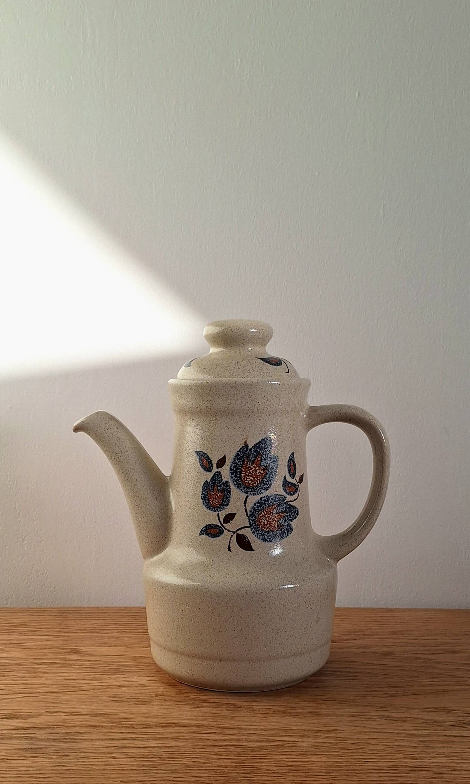 Saint Amand Sologne enamelled stoneware coffee pot