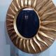 Sun mirror in gold-leaf resin from the 70s