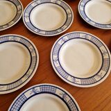 Lot De 8 Assiettes À Dessert Manufacture De Gien Modèle Garches