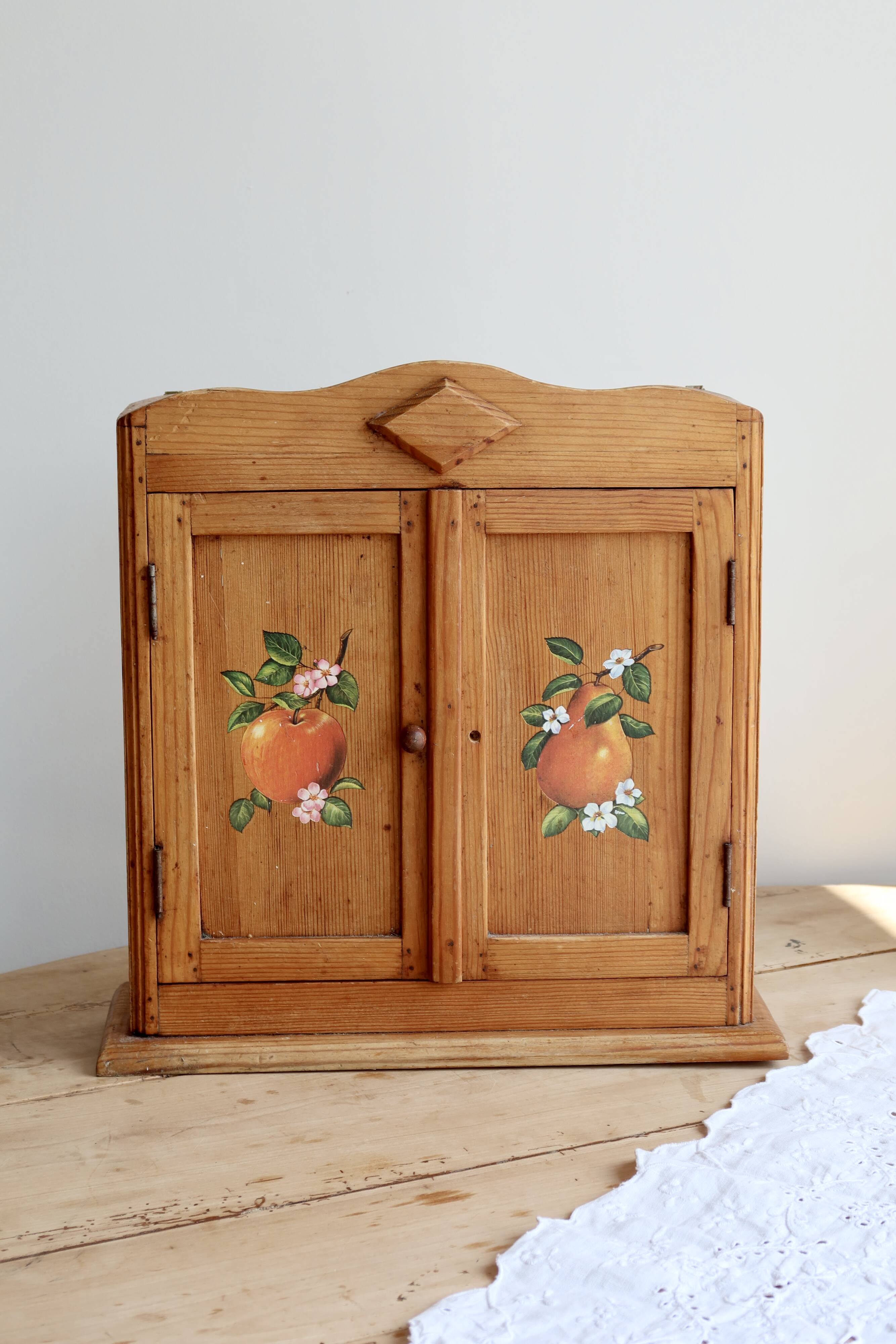 Rustic vintage wall shelf in pine