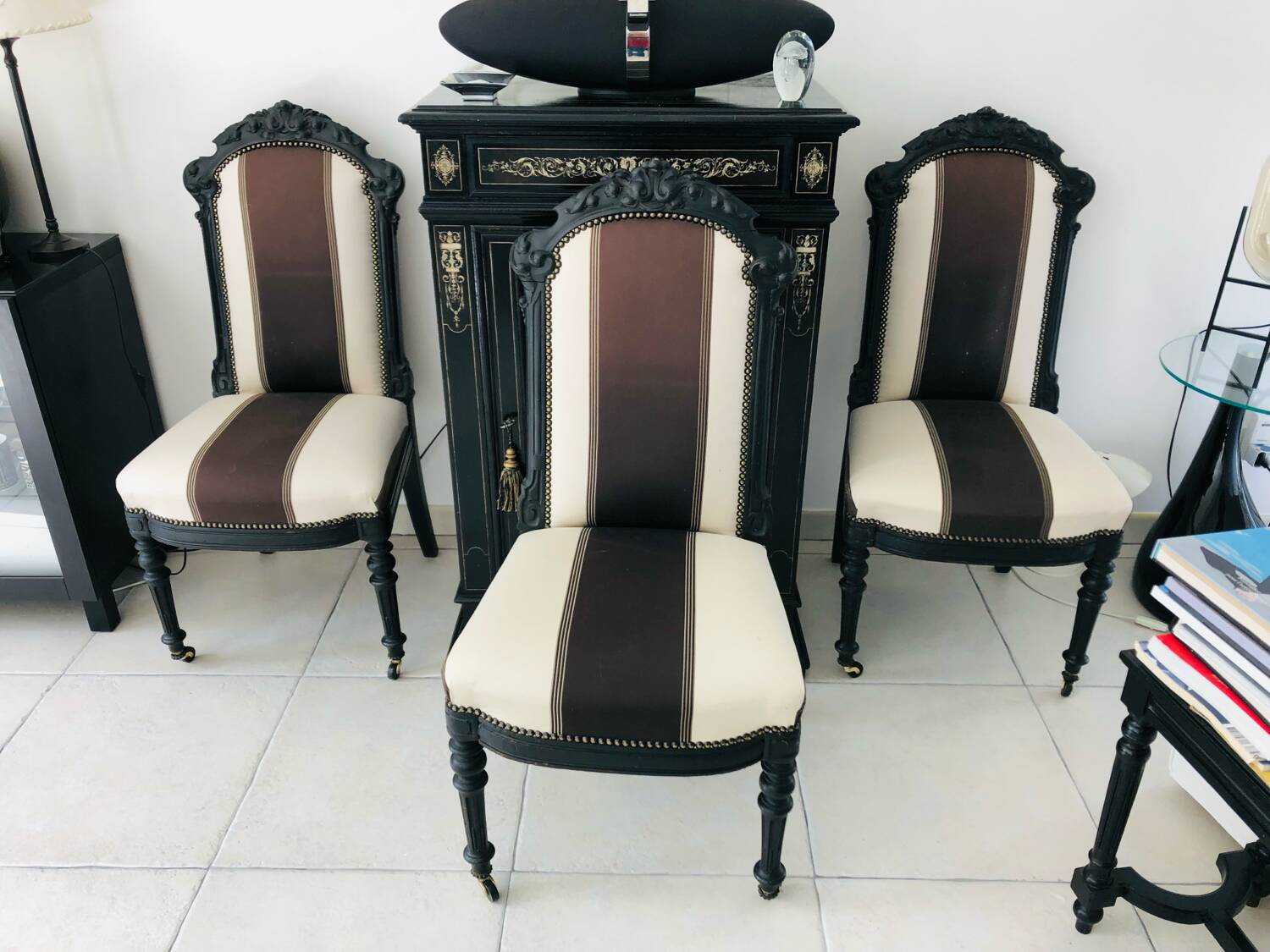 3 Napoleon III chairs