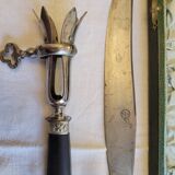 Ebony leg of lamb cutlery service, late 19th century