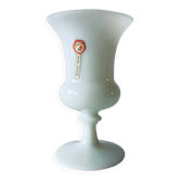Grand vase ancien en opaline blanche de Florence