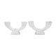 70s chiseled crystal chandelier duo