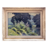 Painting Paul Monnier (1907-1982) Velars banks of the Ouche (21) Burgundy
