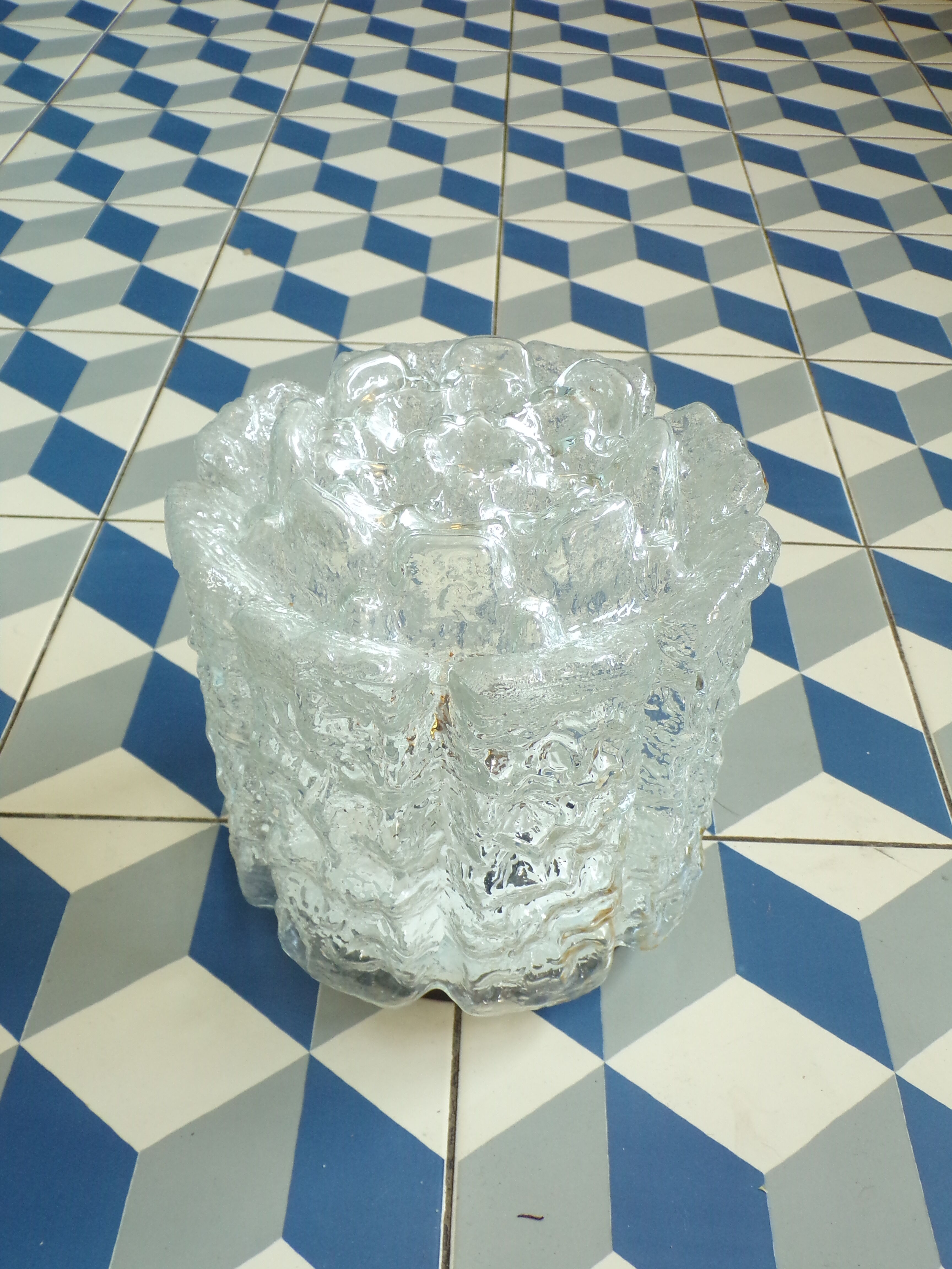 Limburg ceiling lamp in moulded pressed glass