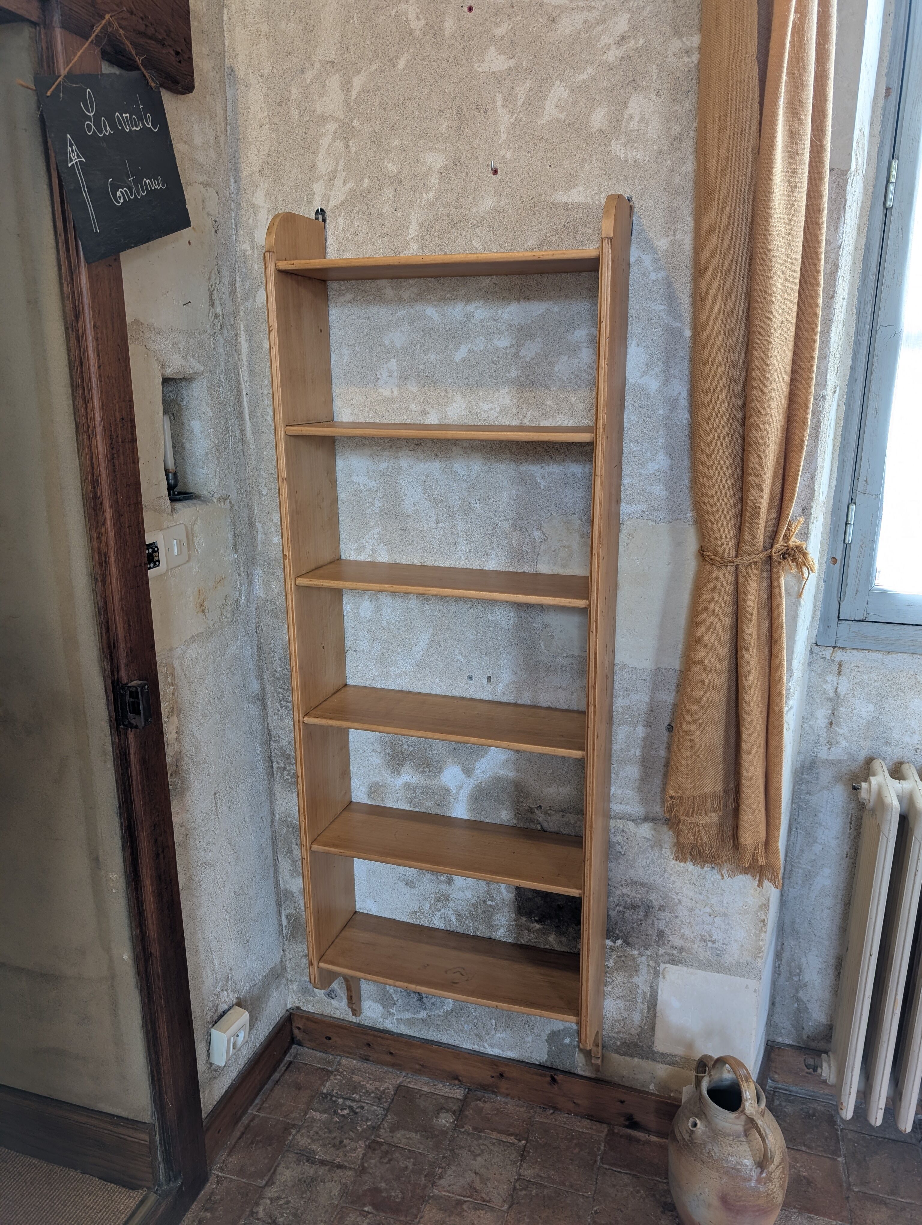 Antique hanging shelf