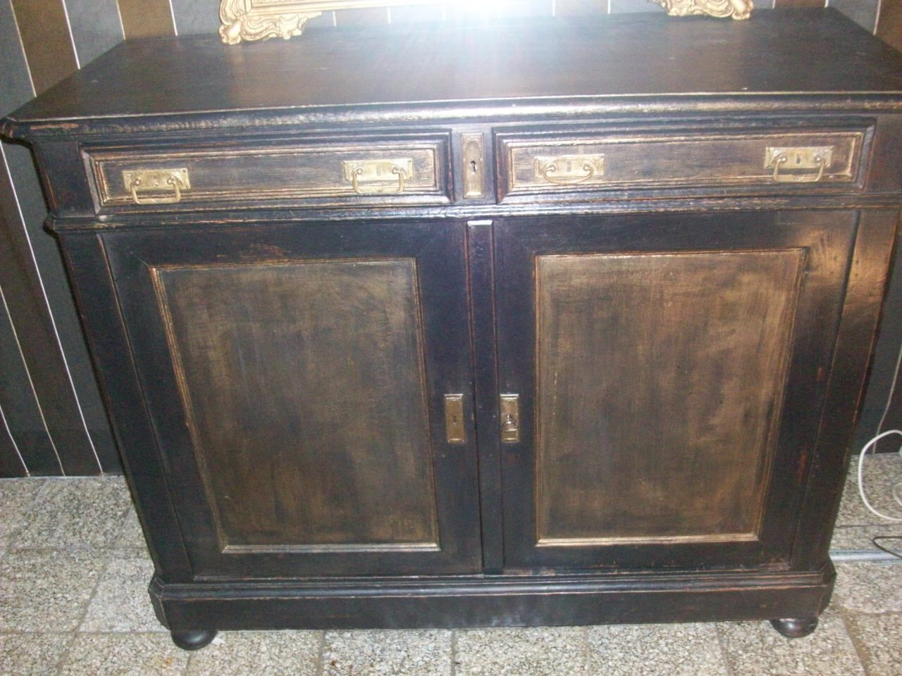 Buffet end XIX in solid oak