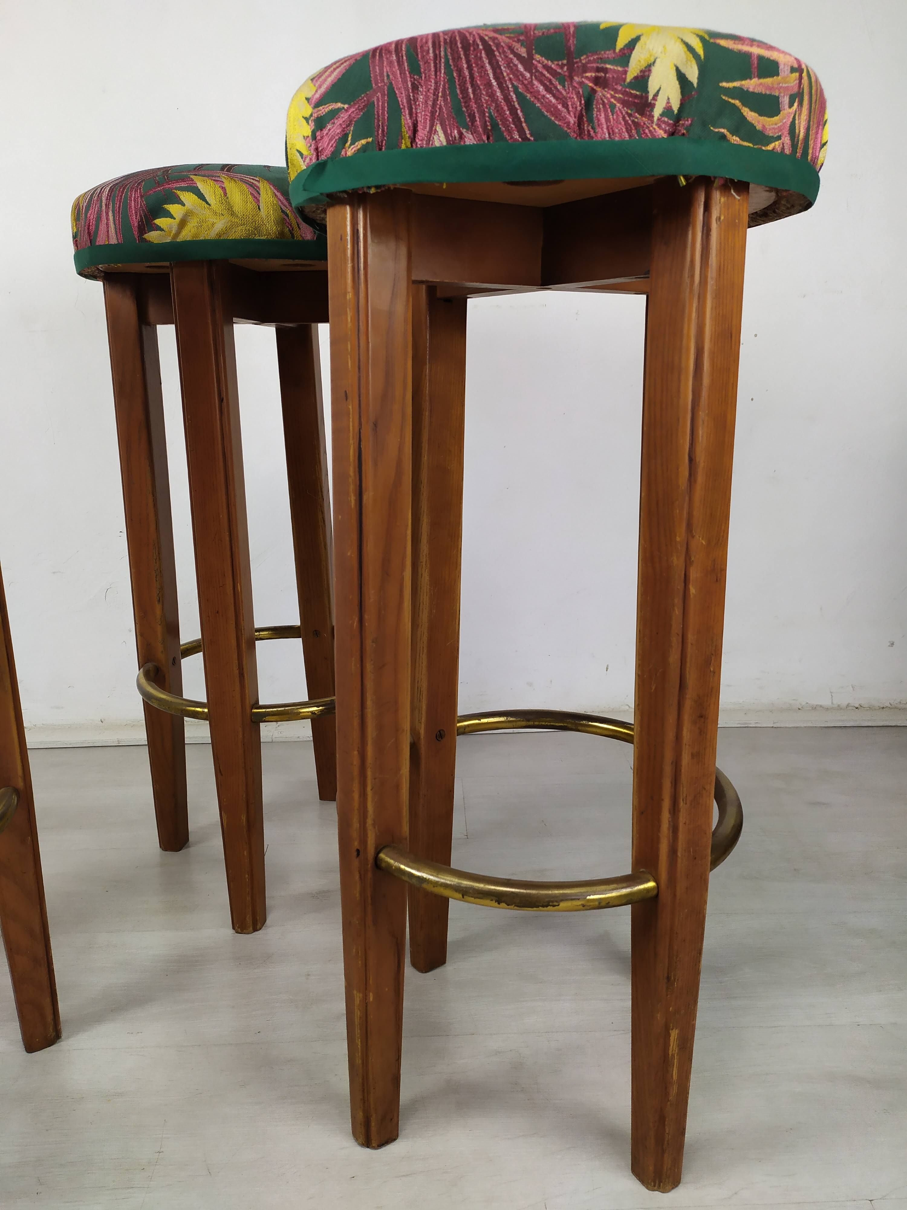 3 art deco bar stools