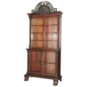 Victorian library in hand-carved hardwood