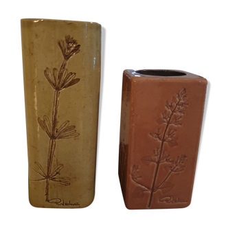 Pair of Raymonde Leduc vases