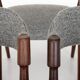 Set of 6 vintage dining chairs in grey bouclé