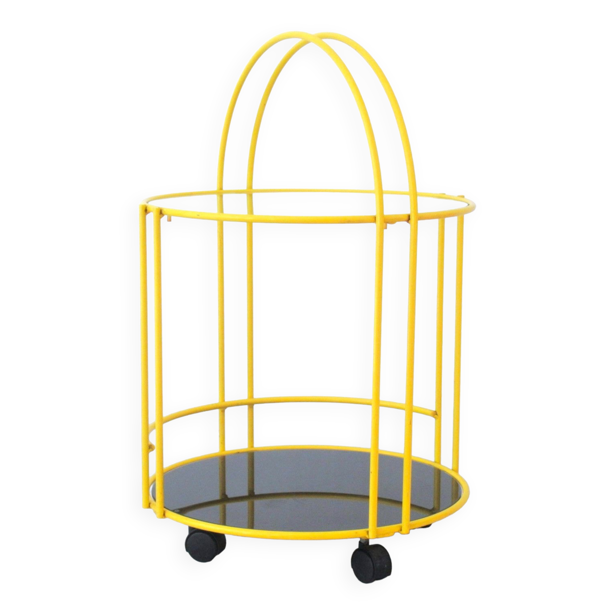 Post-modern rolling trolley by Rodney Kinsman Bieffeplast circa 1980