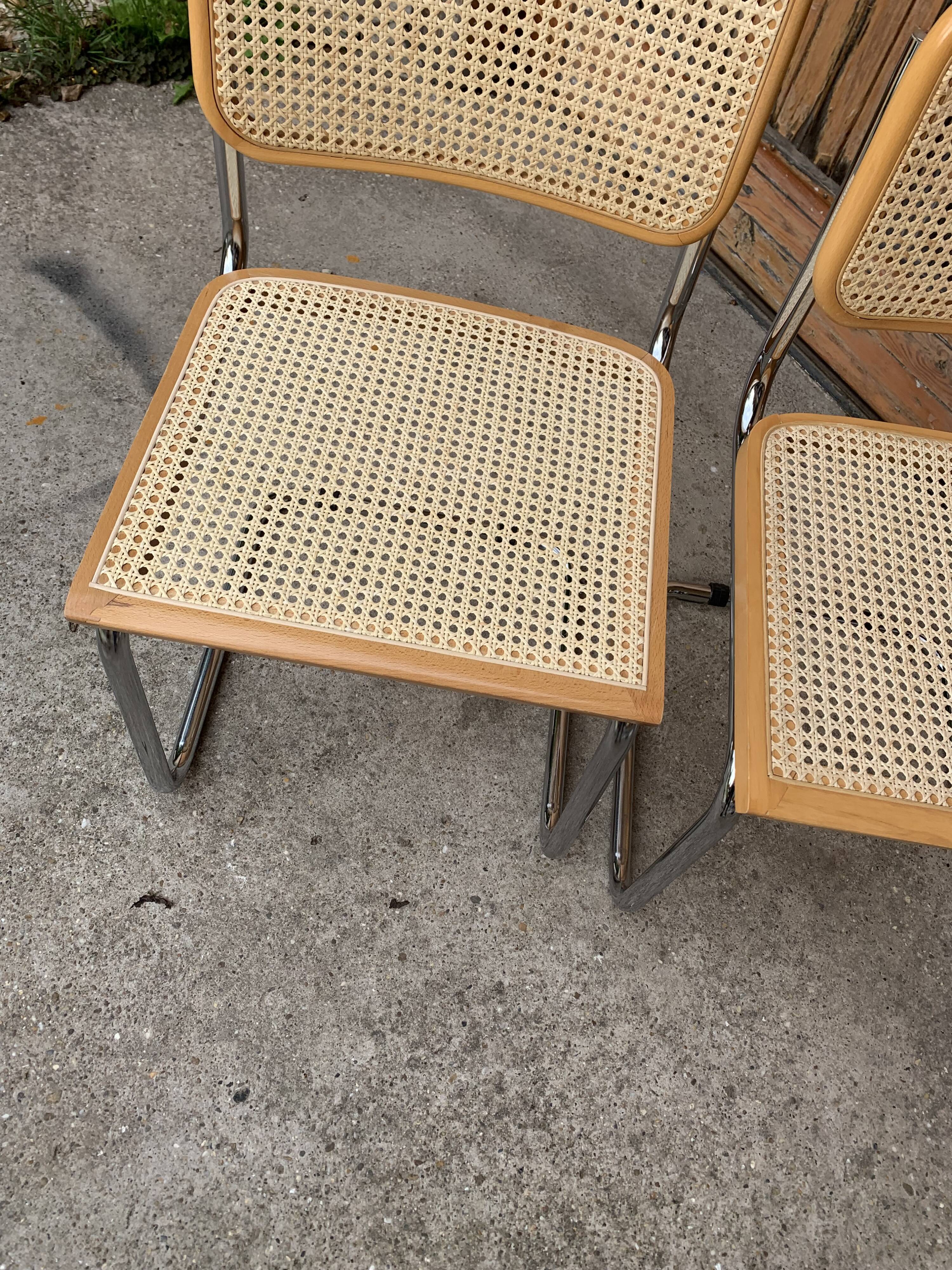 2  Mid century modern Cesca chairs Marcel Breuer