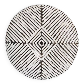 Traditional Bamileke round shield of 40cm