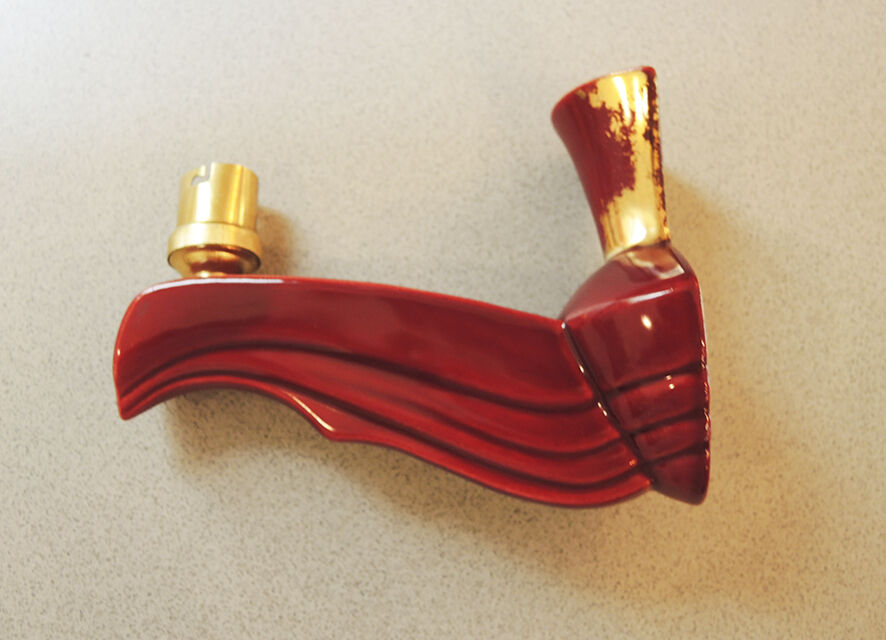 Ancient lustre and art deco style red ceramics