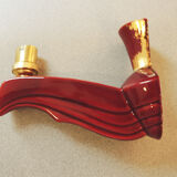 Ancient lustre and art deco style red ceramics
