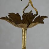 golden chandeliers with flowers.