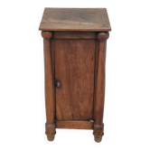 Empire bedside table with detached columns in walnut 19th