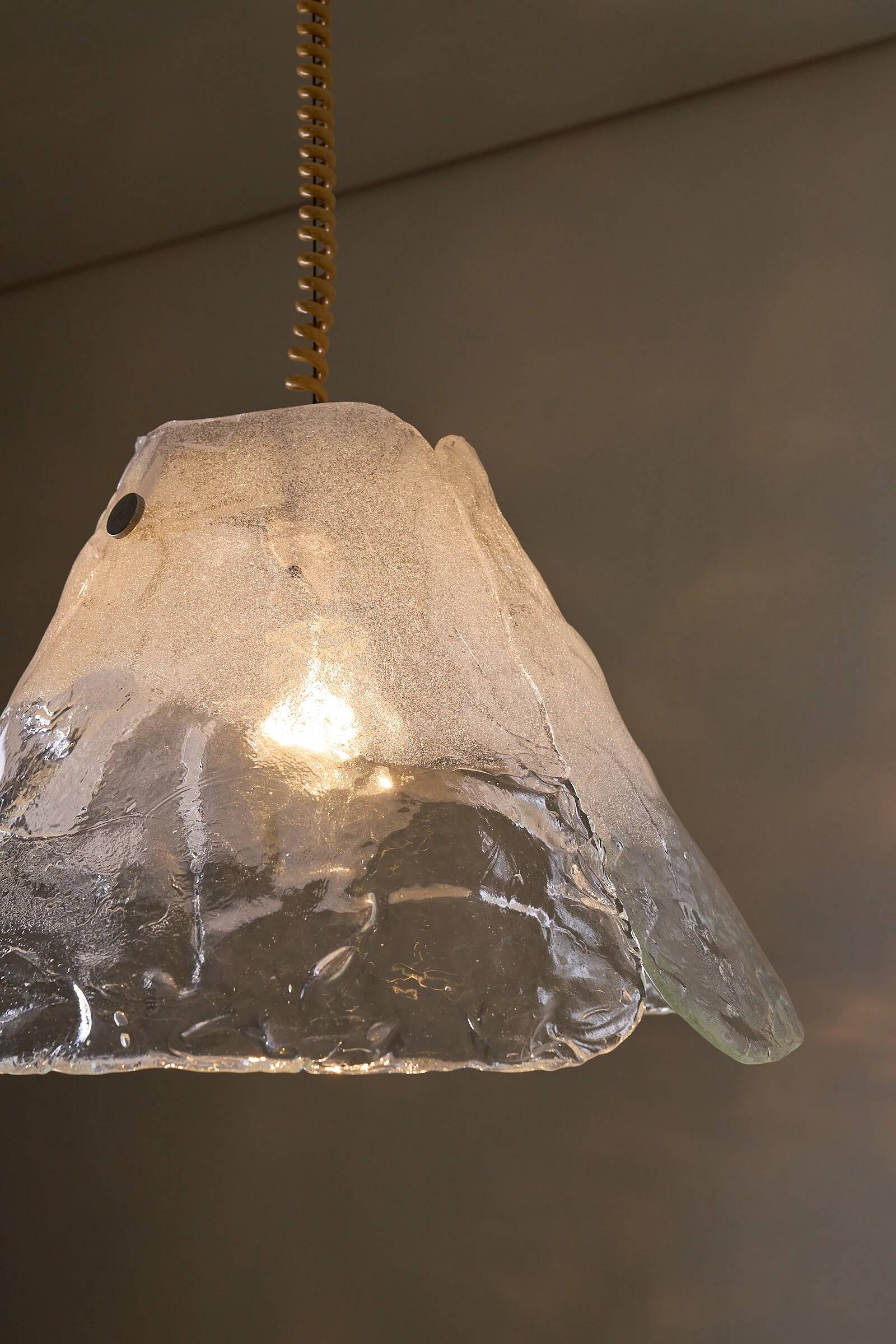 Carlo Nason two-panel glass chandelier
