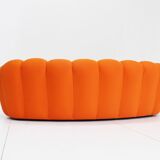 Canapé bulle courbé Roche Bobois orange