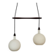Danish Opaline and Teak Cascading Lamp by Nordisk Solar