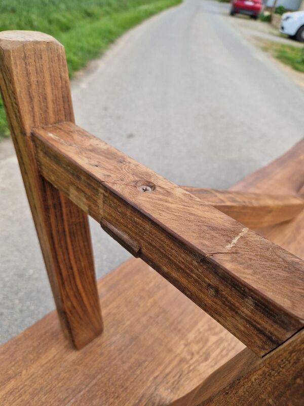 Lot de 2 bancs en orme massif par Aranjou