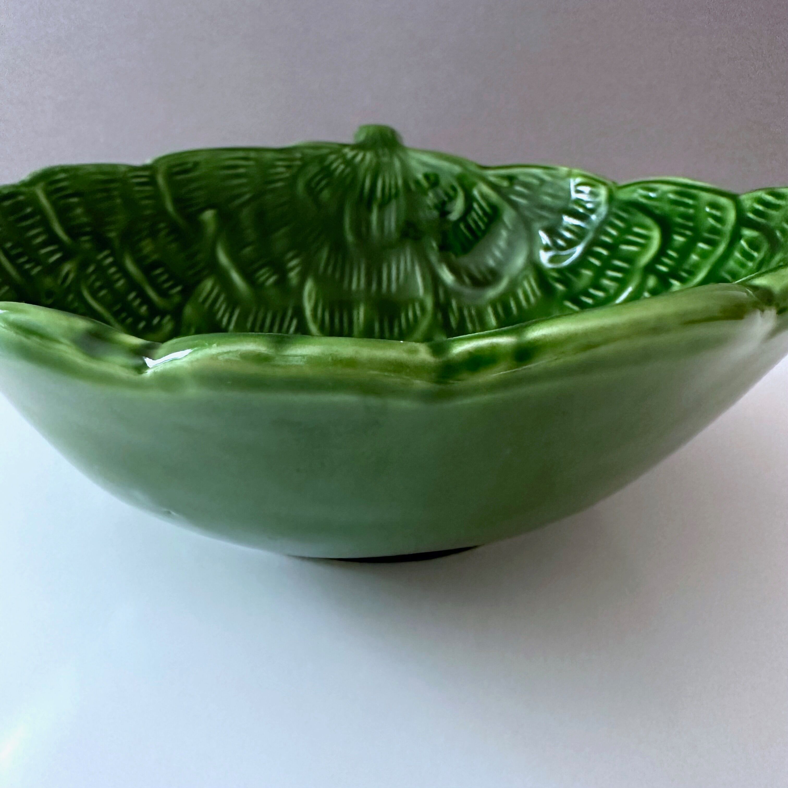 Vintage bowl artichoke ceramic, majolica