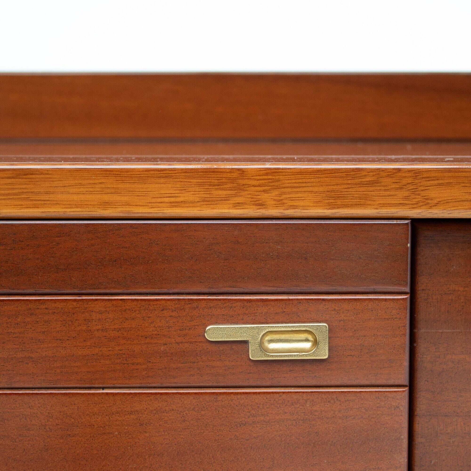 Set of two Italian mid-century wooden nightstands