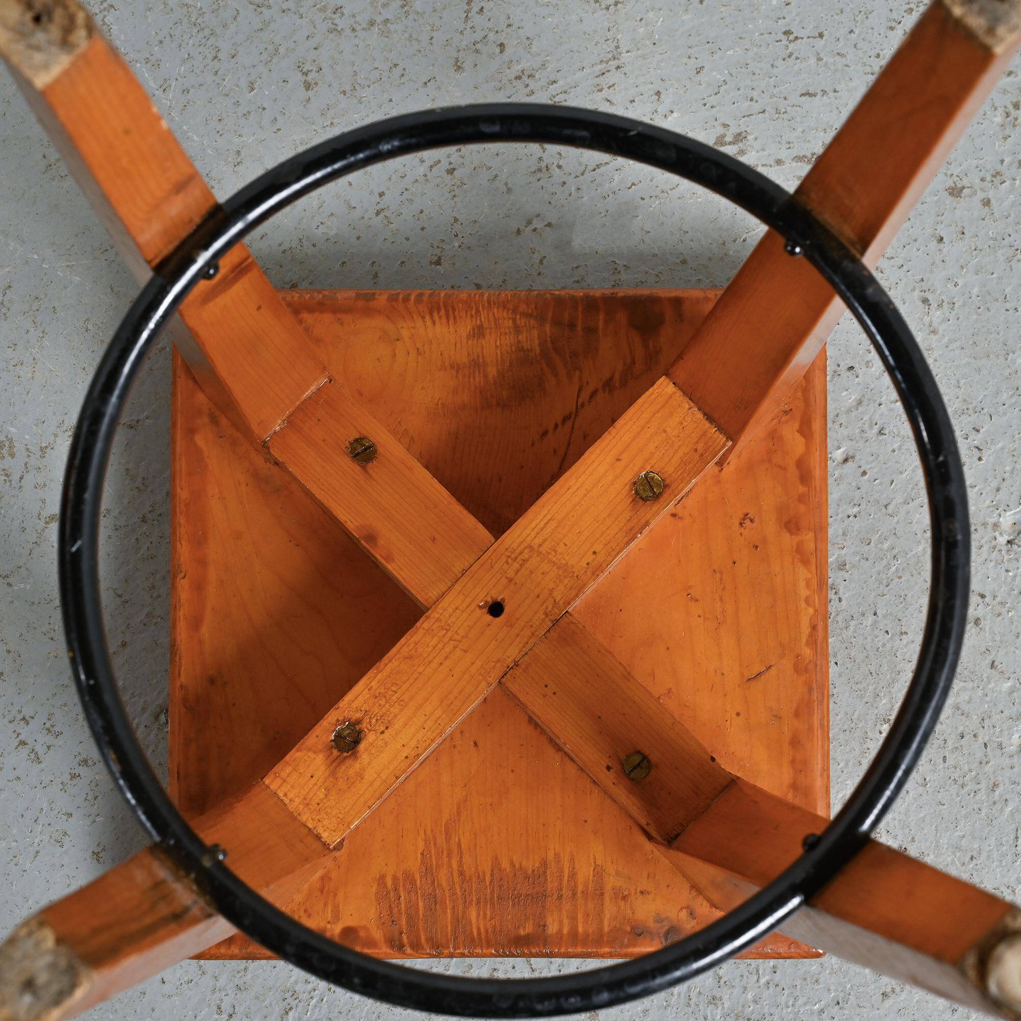 Tabouret haut par Christian Durupt, Méribel, circa 1960