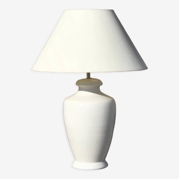 White earthenware lamp turned enamel tense by Alvino Bagni, Italy 1970s