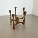 Midcentury Brutalist Bronze Candleholder by Michael Harjes, Germany, 1960s