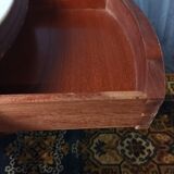 Violin table in mahogany and marble, 19th century