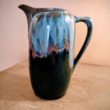 Flamed stoneware pitcher signed Denbac