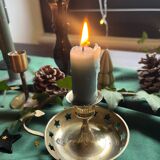 Brass cellar rat candlestick