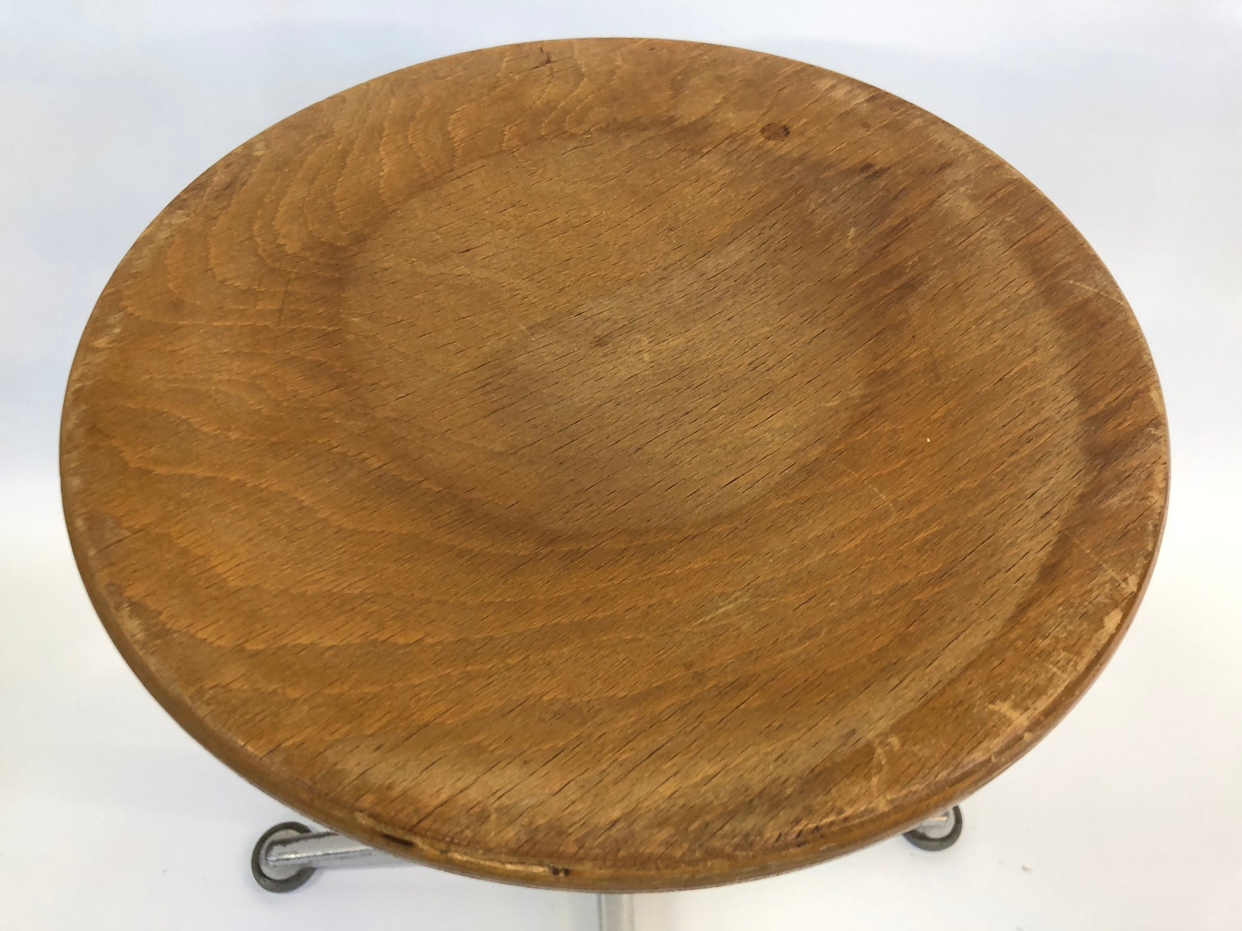 Vintage stool work tabouret by Friso Kramer Ahrend de Cirkel