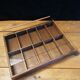 Wooden and glass wall window - 10 lockers - 80s