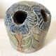Flowerpot and flower pick, salt pottery, 1970s
