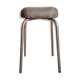 Tabouret vintage métal et skaï gris