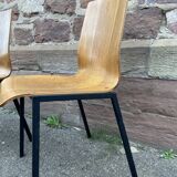 Suite of 4 chairs design Drabert Germany 1970 Scandinavian vintage
