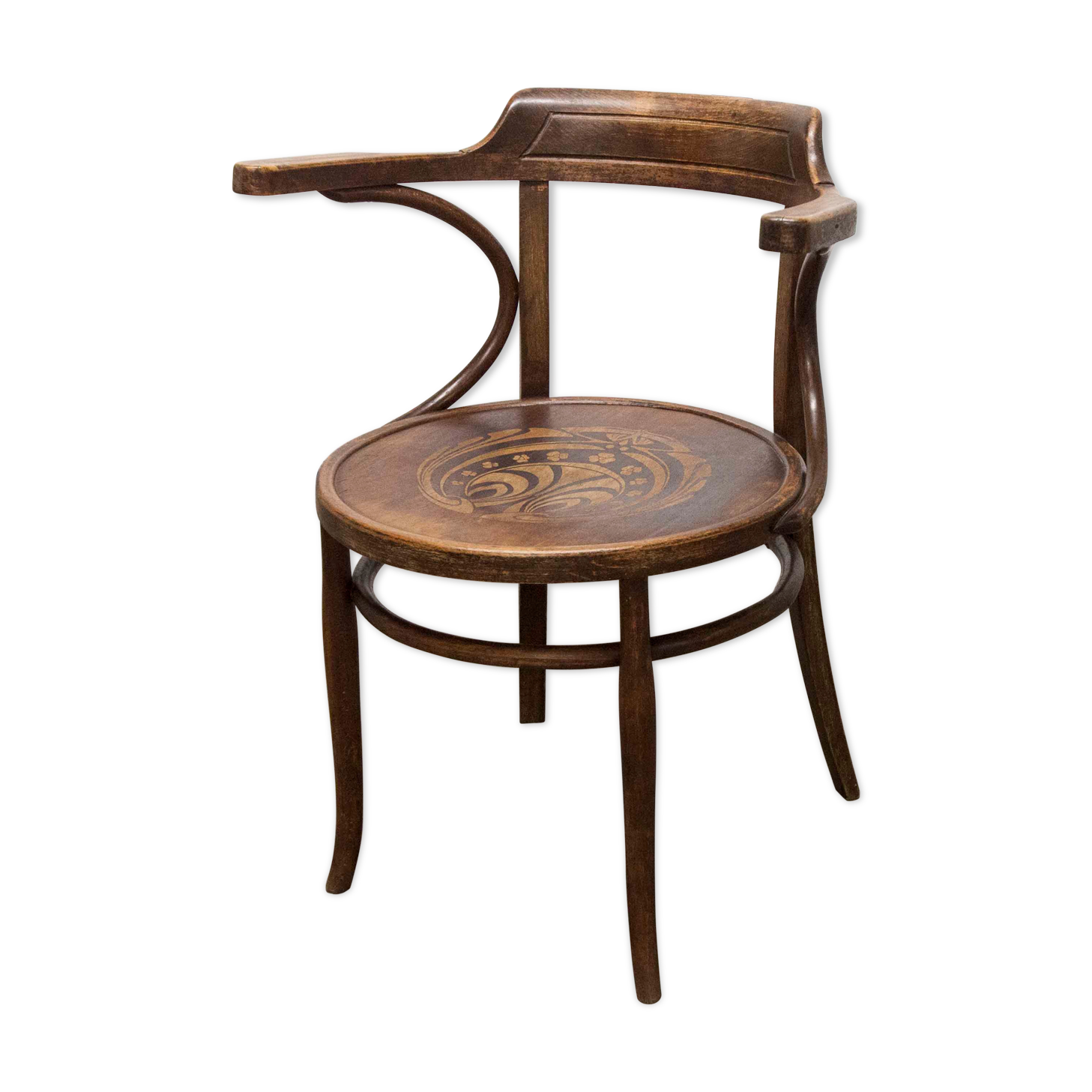 Baumann office chair 1914 curved wood