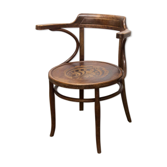 Baumann office chair 1914 curved wood