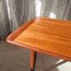 Mid-century modern teak coffee table with brass feet, Sweden circa 1960