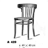 Chair Thonet A 429 of 1928 starred seat