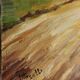 Oil painting on panel of a rural landscape, signed.