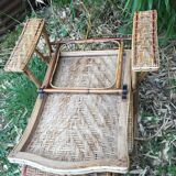 Chaise longue en rotin