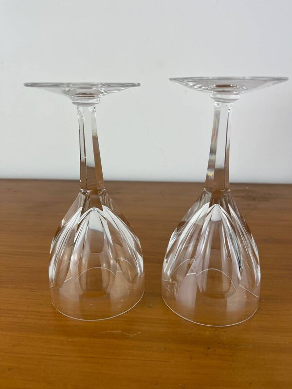 12 verres à vin cristal Lorraine Lemberg taille Bristol