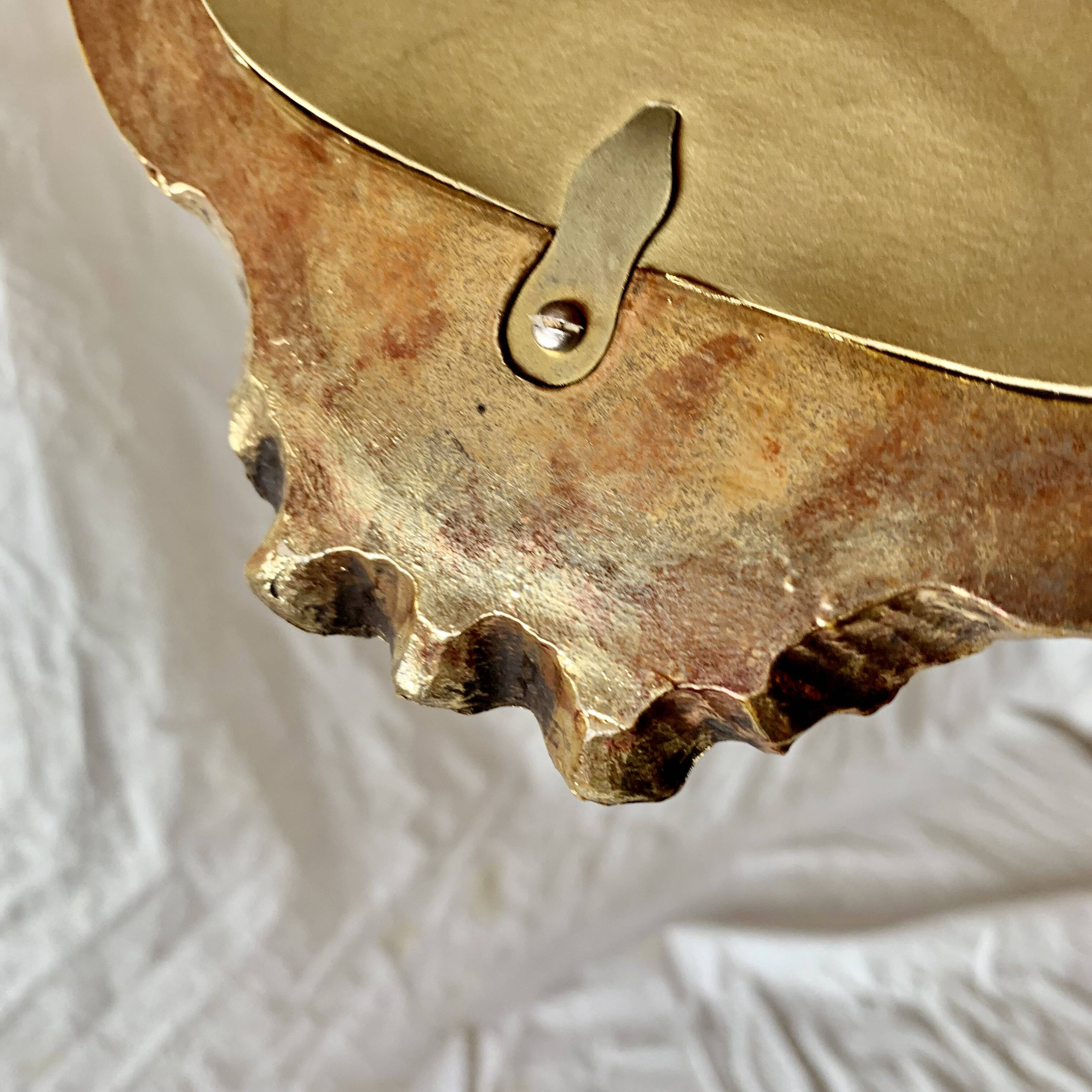 Old wall mirror in golden resin rococo style - made in france